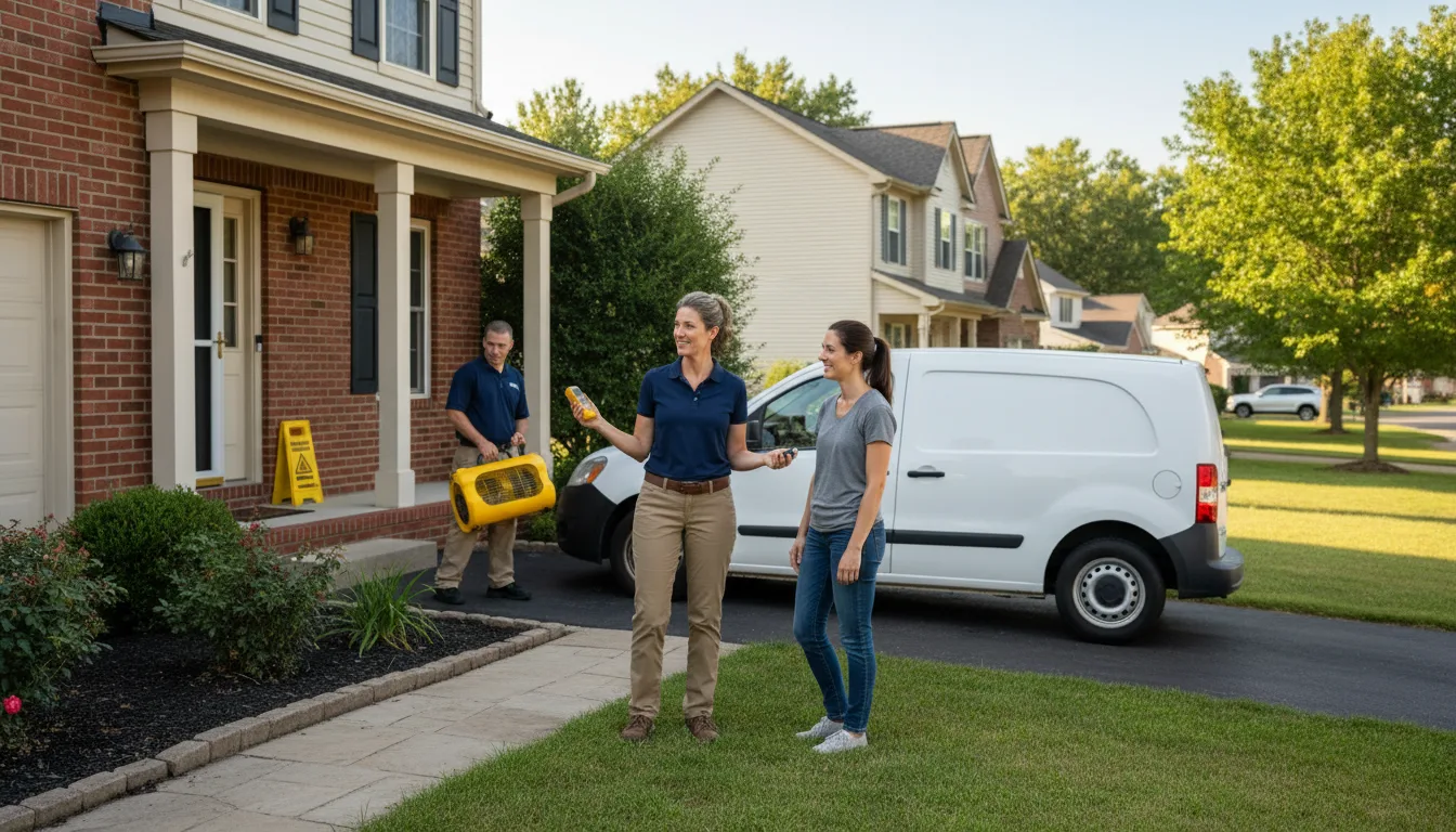 Water restoration image for Dehumidification And Cleanup Services in Greenwich, OH